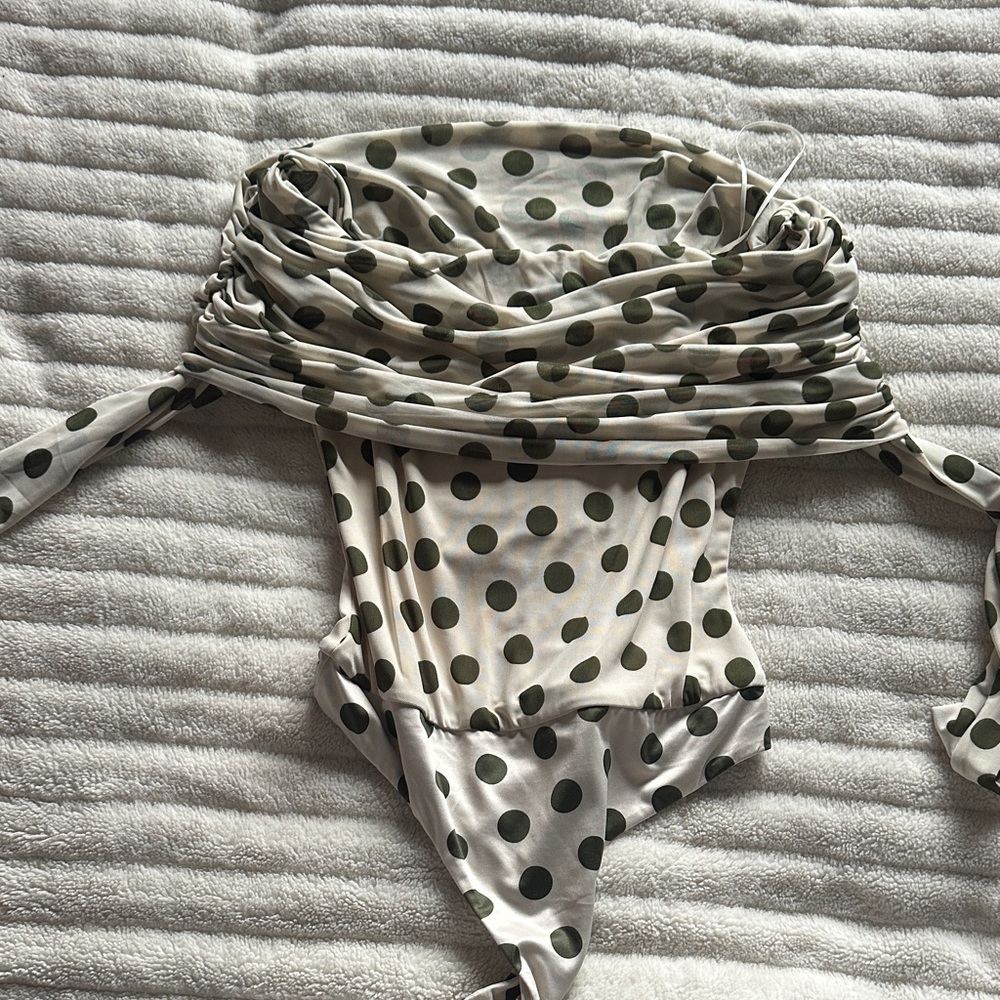 Polka Dot off the shoulder Bodysuit